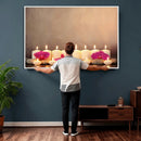Spa Candles Orchid Canvas Print | Zen Wellness Relaxation by MyGreatCanvas | Canvas Wall Art Prints | Photo Prints & Wall Decor