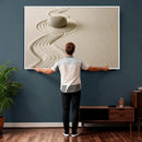 Zen Garden Stone Sand Canvas | Japanese Rock Garden Wall Art by MyGreatCanvas | Canvas Wall Art Prints | Photo Prints & Wall Decor