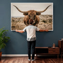 Texas Longhorn Bull Wall Art Canvas Print, Western Farmhouse by MyGreatCanvas | Canvas Wall Art Prints | Photo Prints & Wall Decor
