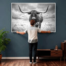 Texas Longhorn Canvas Wall Art Western Bull Desert Moody by MyGreatCanvas | Canvas Wall Art Prints | Photo Prints & Wall Decor