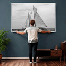 Vintage Sailboat Wall Art Canvas Print, Black and White by MyGreatCanvas | Canvas Wall Art Prints | Photo Prints & Wall Decor