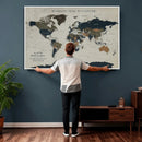 Custom Push Pin World Map Wall Art Canvas Print – by MyGreatCanvas | Canvas Wall Art Prints | Photo Prints & Wall Decor