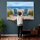 Large Beach Canvas Wall Art Coastal Adirondack Chairs Ocean by MyGreatCanvas | Canvas Wall Art Prints | Photo Prints & Wall Decor
