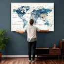 Watercolor World Map Canvas Wall Art Print – Abstract by MyGreatCanvas | Canvas Wall Art Prints | Photo Prints & Wall Decor