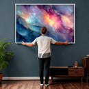 Colorful Abstract Canvas Wall Art Print, Vibrant Popup Color Art Print