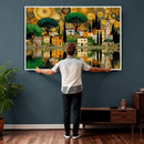 Gustav Klimt Golden Cityscape Wall Art Canvas Print,