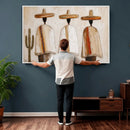 Mexican Wall Art Canvas Print, Southwestern Sombrero Poncho Painting, Neutral Earthy Boho Decor, Fiesta Living Room Art, Impasto Style Print by MyGreatCanvas | Canvas Wall Art Prints | Photo Prints & Wall Decor