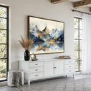 Lake Abstract Mountain Wall Art Canvas Print