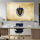 Massachusetts Flag Wall Art Canvas Print