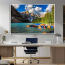 Moraine Lake 3-Panel Wall Art, Majestic Mountain and Lake by MyGreatCanvas | Canvas Wall Art Prints | Photo Prints & Wall Decor