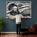 Vintage Antique Airplane Wall Art Canvas Print