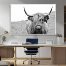 Newfoundland Cow Art Wall Art, Black White Cow Art Wall Art