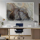 Gray Marble Fluid Wall Art – Modern Abstract Canvas Print