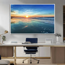 Blue Sky and Beach Wall Art Canvas Print