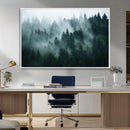Misty Forest Wall Art – Serene Green Landscape Canvas Print, by MyGreatCanvas | Canvas Wall Art Prints | Photo Prints & Wall Decor