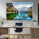 Spectacular autumn view of Braies Lake Wall Art Canvas Print by MyGreatCanvas | Canvas Wall Art Prints | Photo Prints & Wall Decor