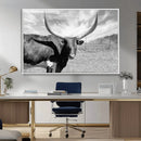 Cattle Wall Art Longhorn Cow Canvas Print
