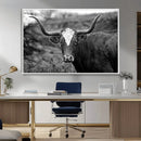Western Home Wall Art Canvas Print, Framed Texas Longhorn by MyGreatCanvas | Canvas Wall Art Prints | Photo Prints & Wall Decor