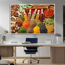 Herbs and Spices Art Canvas Print for Kitchen Kitchen,
