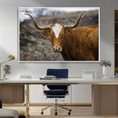 Framed Big Cow Animal Wall Art Canvas Print by MyGreatCanvas | Canvas Wall Art Prints | Photo Prints & Wall Decor