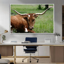 Longhorn Cow Animal Wall Art Canvas Print by MyGreatCanvas | Canvas Wall Art Prints | Photo Prints & Wall Decor