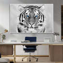 Black and White Tiger Wall Art Animal Canvas Print