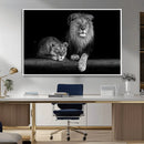 Lion Family Wall Art Canvas Print – Framed Majestic Wildlife by MyGreatCanvas | Canvas Wall Art Prints | Photo Prints & Wall Decor