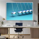 Wall Art Newton's Cradle Canvas Print, Framed Newton Cradle