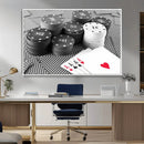 Poker Game Cards Wall Art Canvas, Multi Panel Wall Art