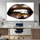 Close Up Lips Wall Art Canvas Print