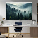 Captivating Misty Forest Wall Art Premium Canvas Print a