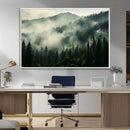 Captivating Misty Forest Wall Art Premium Canvas Print a