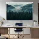 Captivating Misty Forest Wall Art Premium Canvas Print,