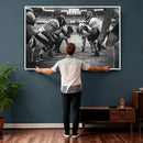American Football Wall Art Canvas Print Framed Stadium Sport