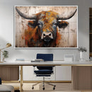 Scottish Highland Cow Cattle Art Print on Wood Style by MyGreatCanvas | Canvas Wall Art Prints | Photo Prints & Wall Decor