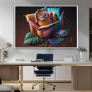 Abstract Rose Wall Art Canvas Print