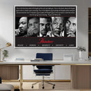 Thinker Quintet Canvas Wall Art – Martin, Obama, Malcolm X,