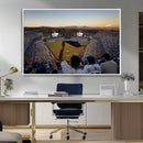 Dodger Stadium Sunset Game Triple Canvas Wall Art - Los