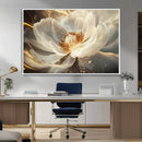 Gold Floral Wall Art Canvas Print, Framed Modern Flower Art by MyGreatCanvas | Canvas Wall Art Prints | Photo Prints & Wall Decor