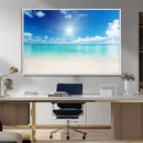 Blue Ocean Wall Art Canvas Print - Tranquil Ocean Paradise
