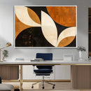 Geometric Abstract Wall Art Canvas Print, Mid Century Modern