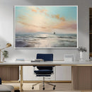 Abstract Ocean Wall Art -  Boat Wall Art Canvas Print