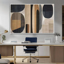 Abstract Minimalist Canvas Wall Art - Neutral Geometric