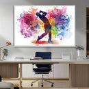 Colorful Golfer Swing Wall Art Canvas Print - Ready to Hang, by MyGreatCanvas | Canvas Wall Art Prints | Photo Prints & Wall Decor
