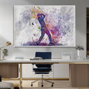 Watercolor Golf Swing Wall Art Canvas Print | Vibrant