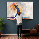 Watercolor Golf Swing Wall Art Canvas Print | Vibrant