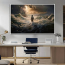 Jesus Walking on Water Wall Art Canvas Print - Religious