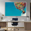Carl Fredricksen, Up Movie Wall Art, Colorful Balloon House