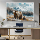 Bear and Baby Bear Wall Art Canvas Print