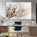 Barn Owl Wall Art | Watercolor Canvas Print | Perfect for